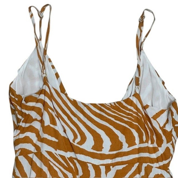 Revolve MINKPINK Zebra Print Wrap Dress Ruffle High Low V Neck Sleeveless Sz‎ Sm - Picture 13 of 16